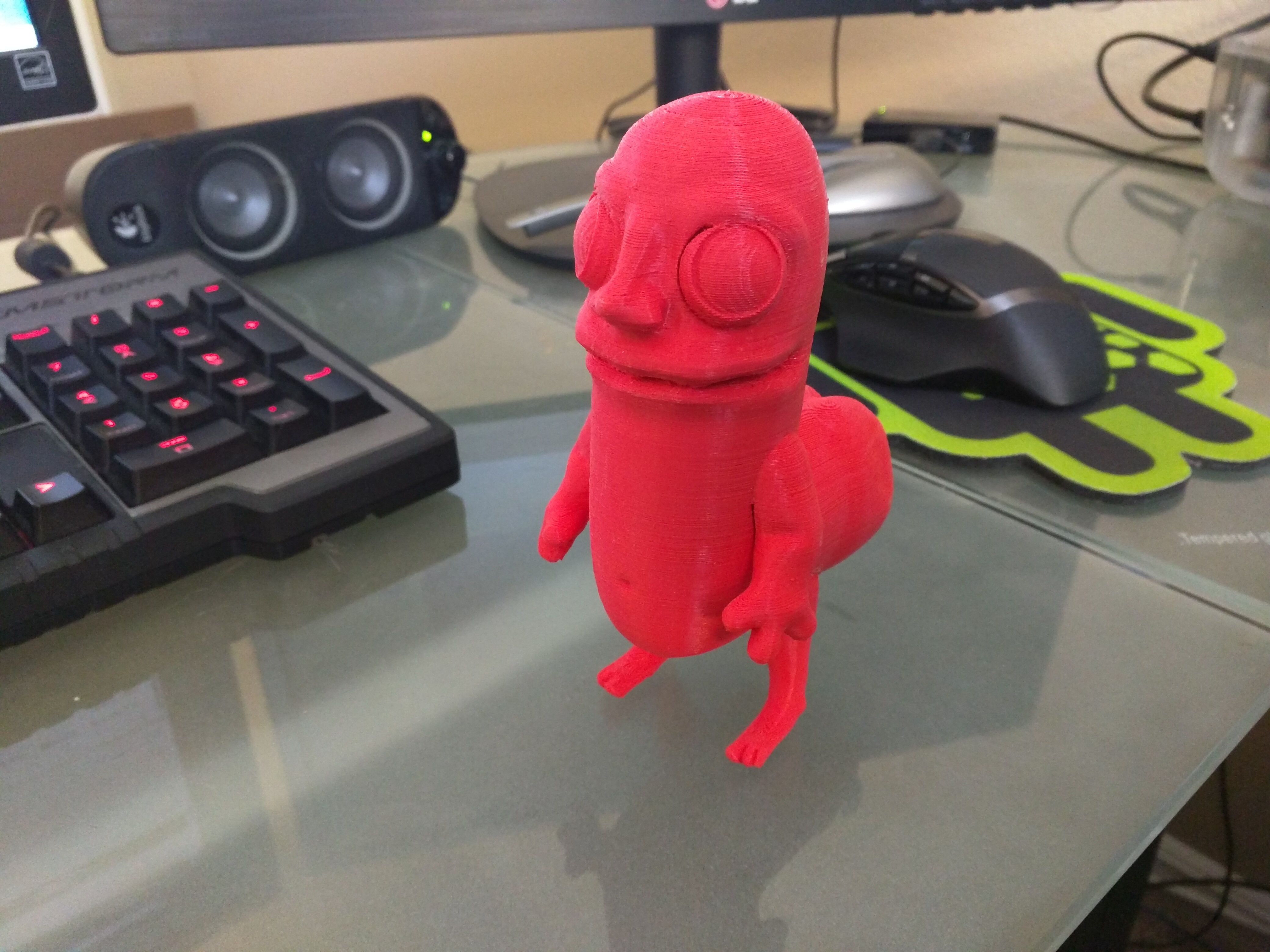 3D printed dickbutt figure - balances on creepy little feet