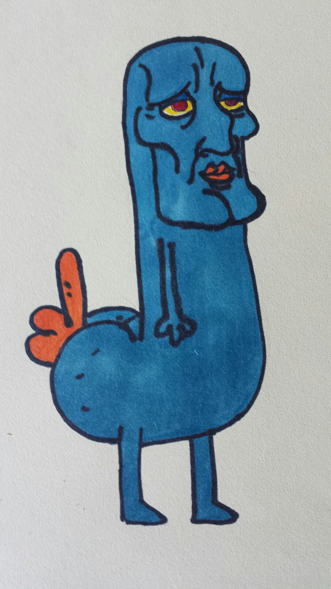 Dickward - Squidward as dickbutt mashup meme