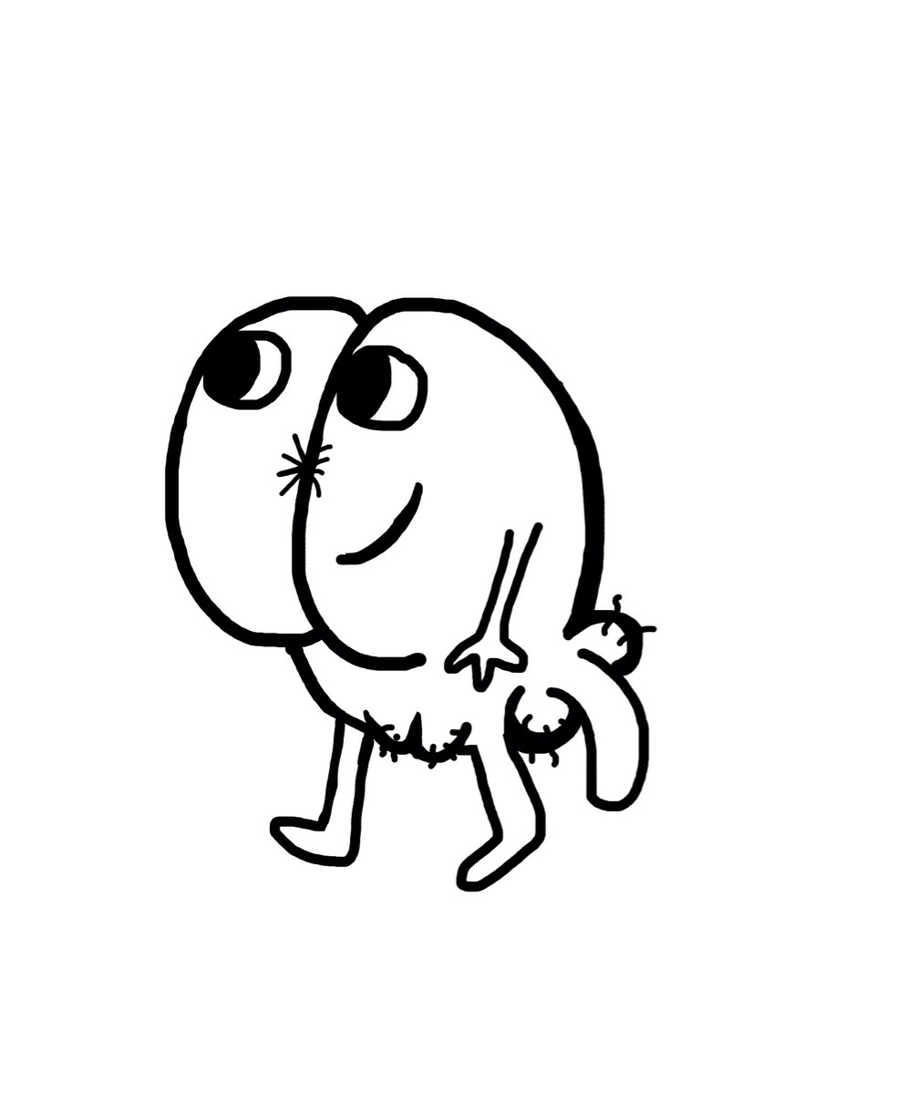 Butt Dick - dickbutt evil twin reversed version