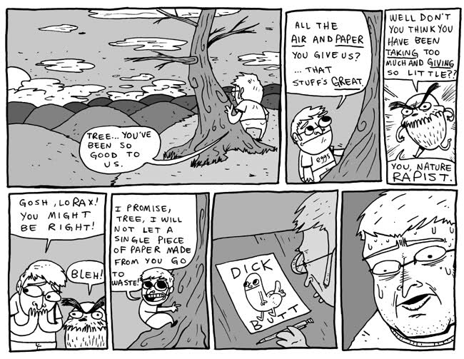 Original dickbutt comic by KC Green - Horribleville webcomic Tree You've Been Good to Us